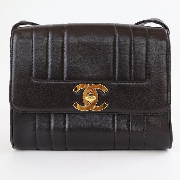 CHANEL Handbags - [SOLD] Chanel Lambskin Vertical Flap Medium - XL Logo (EXTREMELY RARE)